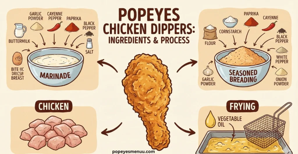 popeyes chicken dippers​ Ingredients