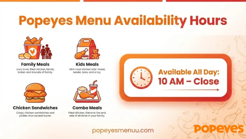 Popeyes Menu Availability Hours