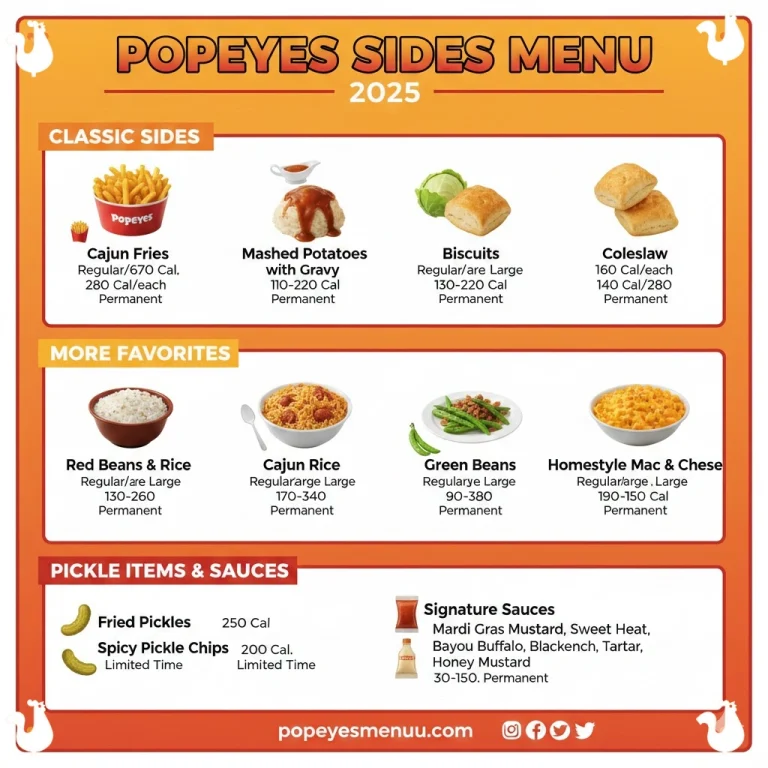 Popeyes Sides Menu
