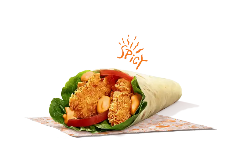 Spicy chicken wrap